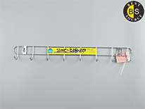 6 Hooks Stainless Steel Mounted Slat Wall Hook
