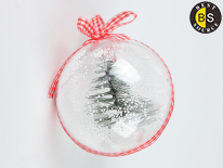 Clear Plastic Snowing Christmas Tree Ball 