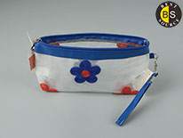 Custom Print Snap Closure Luxury Brand Cosmetic Bag