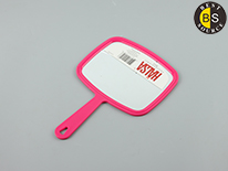 Hand Held Cheap Plastic Frame Portable Salon Mirror 