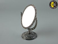 Oval Plastic Make Up Table Standing Antique Mirror 